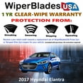 thumbnail image 2 of 2017 Hyundai Elantra Beam Wiper Blades Wipers w/1yr Warranty (Set of 2) (WiperBladesUSA), 2 of 5