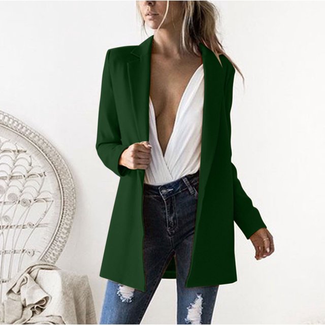 Puntoco Chaqueta casual para mujer Traje de manga larga coloreada para oficina de negocios Puntoco Puntoco-1