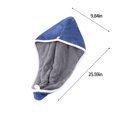 thumbnail image 4 of Hair Towel Wrap For Women Quick Dry Soft Absorbent 10 X 26 Inches Hair Wrap Towels With Double Button Frizz Hair Turbans For Curly Long Thick Hair,by Fanshiluo, 4 of 8