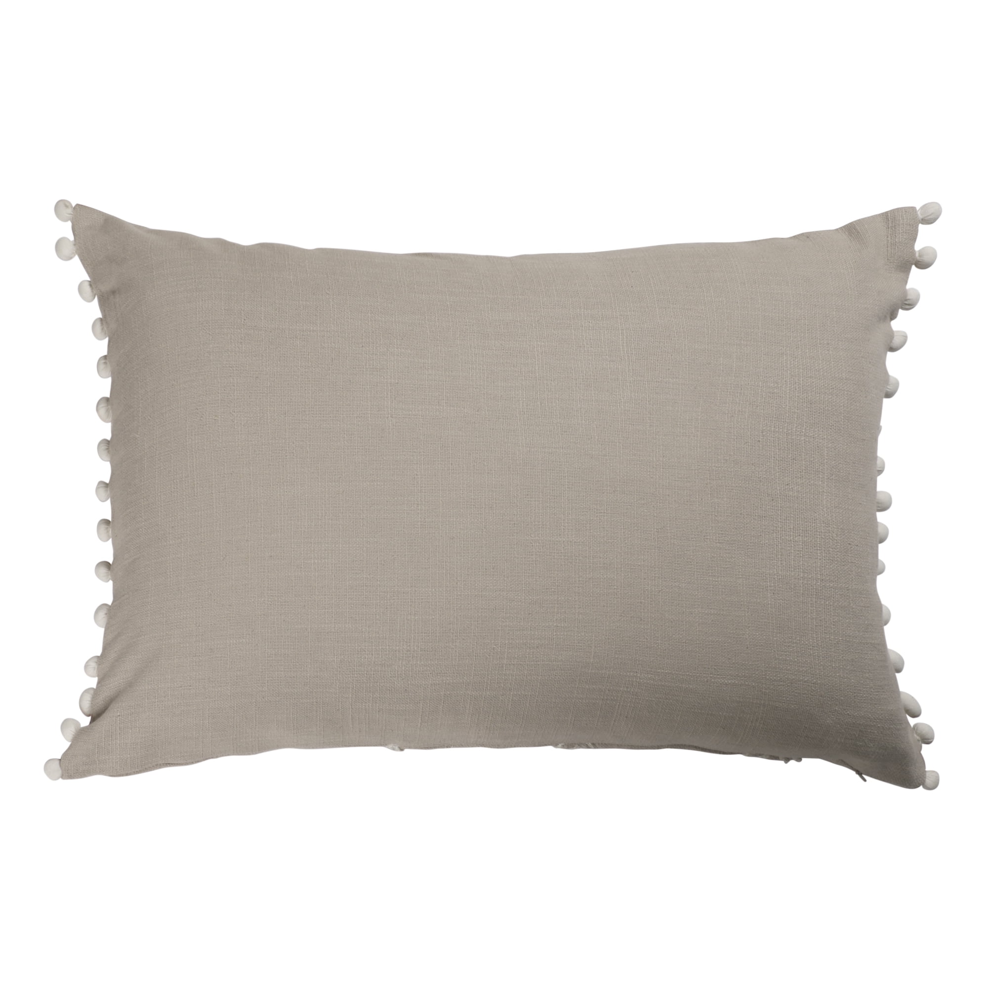 Harlow Hill Freya 16" x 24" Taupe Floral Cotton Adult Decorative Throw Pillow Cover