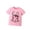 Pink, variant on Glisme Girls T Shirt Toddler Spring Summer Print Rabbit Bunny Short Sleeve T-Shirts Clothes Breathable Top Size 4-5 Years Pink