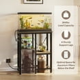 thumbnail image 4 of Bestier 10 Gallon Fish Aquarium Tank Stand with Power Outlets, 3-Tier Heavy Duty Metal Reptile Stand Reversible Storage Shelf, 4 of 9