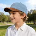 thumbnail image 2 of Baby Toddler Baseball Hat Soft Polyester Snapback Kids Cap for Boys Breathable Outdoor Casual Wear, Comfort Fit Ages 1T-7T Gibobby,One Size,Light Blue, 2 of 7