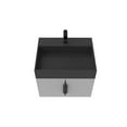 thumbnail image 3 of Amazon 24" Gray Wood Floating Vanity with Black Top and Black Trim, 3 of 10