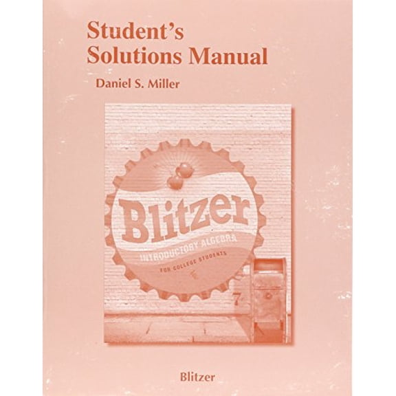 Pre-Owned Student Solutions Manual for Introductory Algebra for College Students, 9780134178073, 0134178076, Paperback, 7 edition