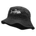 thumbnail image 2 of Fish Bone Embroidered Bucket Hat - Black OSFM, 2 of 5