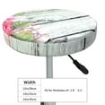 thumbnail image 4 of Bingfone12 inch Padded Round Bar Stool Cover Cushion with Elastic Fabric Round Chair Seat - Vintage Wood with Floral, 4 of 7