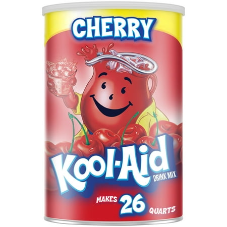 Kool-Aid Drink Mix, 1 Canister, for Flavorful Hydration and Shareable Refreshment, Cherry Artificially Flavored, Good Source of Vitamin C, Caffeine Free, 63 oz