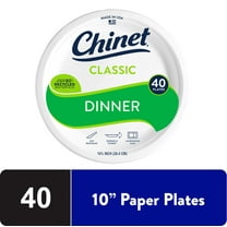 Chinet Classic Premium Paper Plates, 10 3/8”, 40 Count