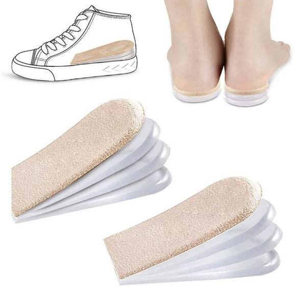 Culurfu 4-Layer Adjustable Orthotic Heel Lift Insoles – Gel Shoes Inserts for Leg Length Discrepancy Relief & Comfortable Support