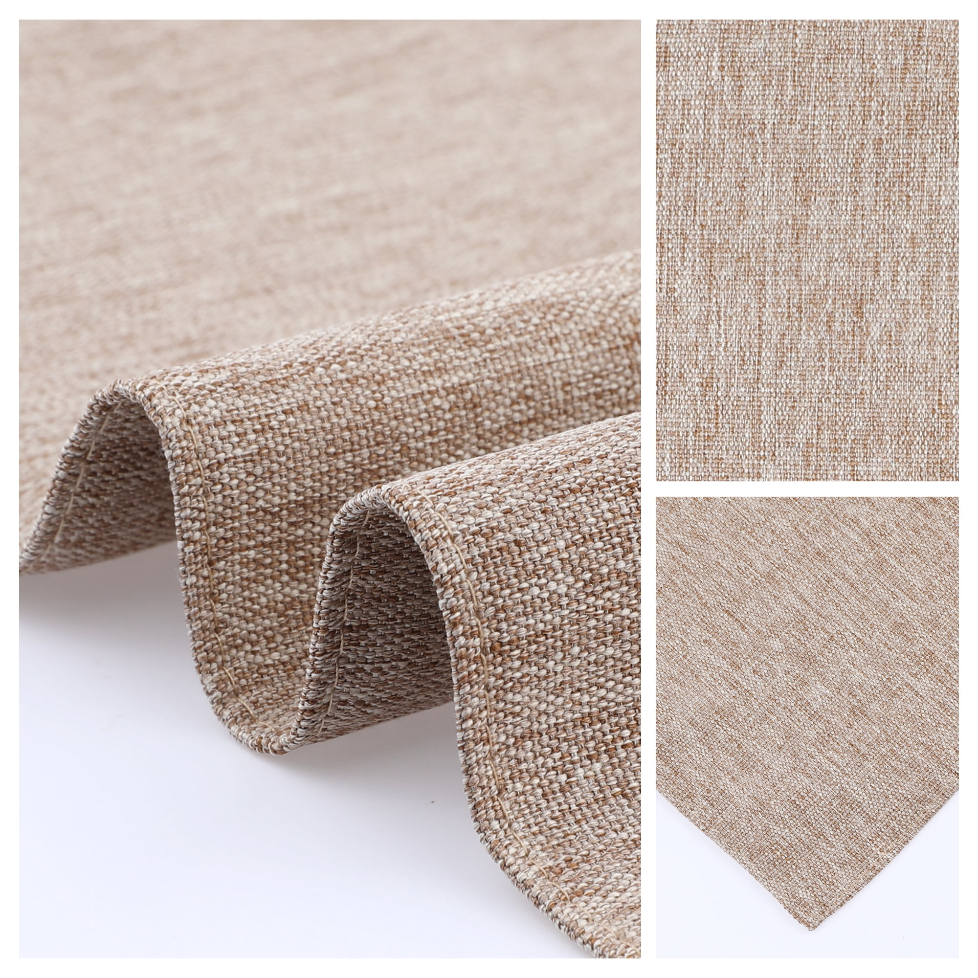 Unique Bargains Table Placemats 6 Pcs Polyester Placemats for Dining Table Decor Khaki 18"x12"