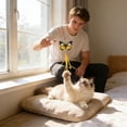 thumbnail image 4 of Retractable Cat Wand Toy Feather Teaser Stick Telescopic Interactive Exercise Toy Hunting Simulation Durable Handle, For Indoor Cats Play Training Bonding Stress Relief And Exercise, 4 of 6