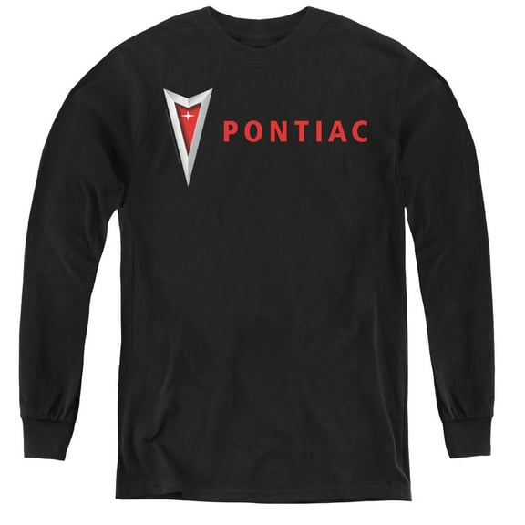 Pontiac Modern Pontiac Arrowhead Youth Long Sleeve T-Shirt Tee Black