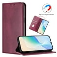 thumbnail image 3 of For iPhone 16 Pro Max Wallet Phone Case,Retro PU Leather Magnetic Folio Cover with RFID Blocking Card Holder,Flip Folding Kickstand,Anti-fall Shockproof Durable Protective Phone Case,Winered, 3 of 9