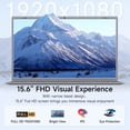 thumbnail image 4 of HYYUO 15.6 inch Windows 11 Laptop, up to 2.64 GHz Intel Pentium J3710, 8GB RAM 512GB SSD, 1920x1080 FHD Screen, WiFi 5 BT5.0 Computer for Business, Student, Home Office, Silver, 4 of 8