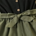 thumbnail image 4 of PatPat Kid Girl Button Design Sleeveless Belted Splice Romper Jumpsuit Shorts,Sizes 4Y-12Y,One Piece, 4 of 6