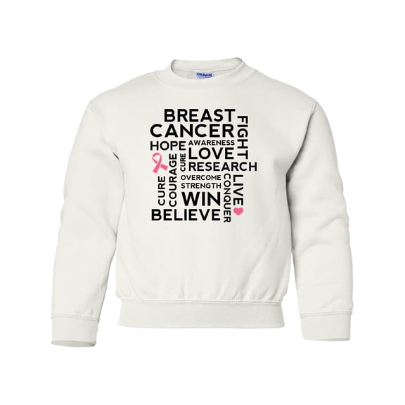 Inktastic Breast Cancer Awareness Month Saying Youth Sweatshirt