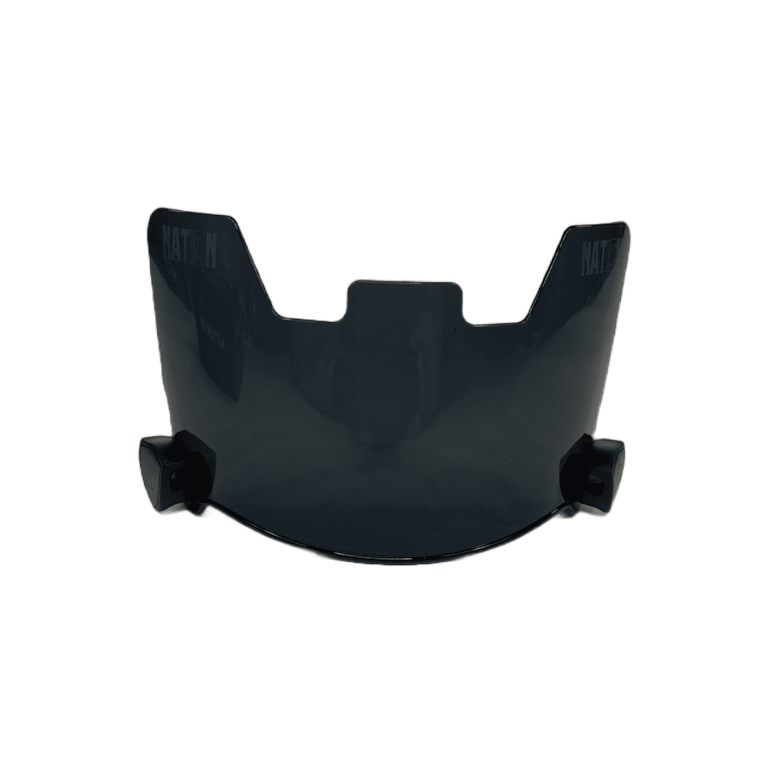 NationTen Brand VZR Black Football Visor Fits Youth and Adult Helmets