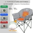 thumbnail image 5 of MOPHOTO Oversized Heated Camping Chair,Patio Lounge Chairs with 3 Heat Levels,Portable Folding Heated Chair Round Moon Saucer Folding Lawn Chair, 5 of 8