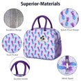thumbnail image 4 of Lunch Bag Lunch Box for Women Reusable Insulated Lunch Bags,Water-Resistant Disco Low Poly Pineapple Pattern Cooler Lunch Tote Bag, Large Capacity for Work Travel Picnic, 4 of 6