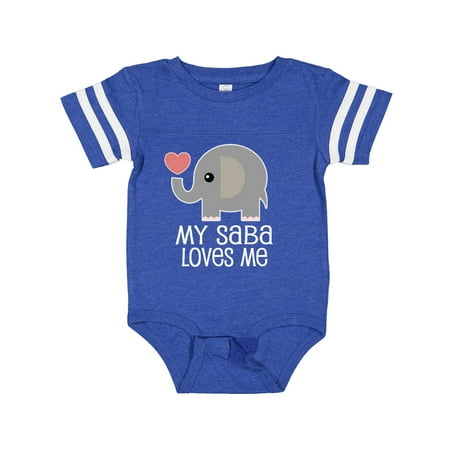 

Inktastic My Saba Loves Me Grandchild Gift Baby Boy or Baby Girl Bodysuit