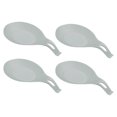 thumbnail image 1 of Silicona Cuchara Descanso, 7.68 x 3.74 Calor Resistente Cocina Utensilio Soporte Espátula Cucharón Descanso para Mostrador Estufa Tapa, Claro Gris 4uds, 1 of 6