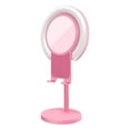 thumbnail image 1 of LED Ring Light Desktop Makeup Lighting with Stand Big Mirror and Cellphone Holder Soft Beauty Light Effect Ringlight for Selfie Video Shooting Live Streaming Pink, 1 of 9