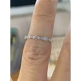 thumbnail image 4 of 1Ct Round Cut Lab Creted Diamond Women's Three Stone Continue Ring 14K White Gold Plated Silver, 4 of 4