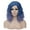 Blue, variant on RightOn Red Wig for Women Short Curly Wavy Bob Wig Red Hair Wigs Synthetic Wigs With Wig Cap
