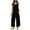 Black, variant on Women's Causal Jumpsuits Sleeveless Harem Overalls Stretchy Adjustable Strap Romper With Pockets Beige