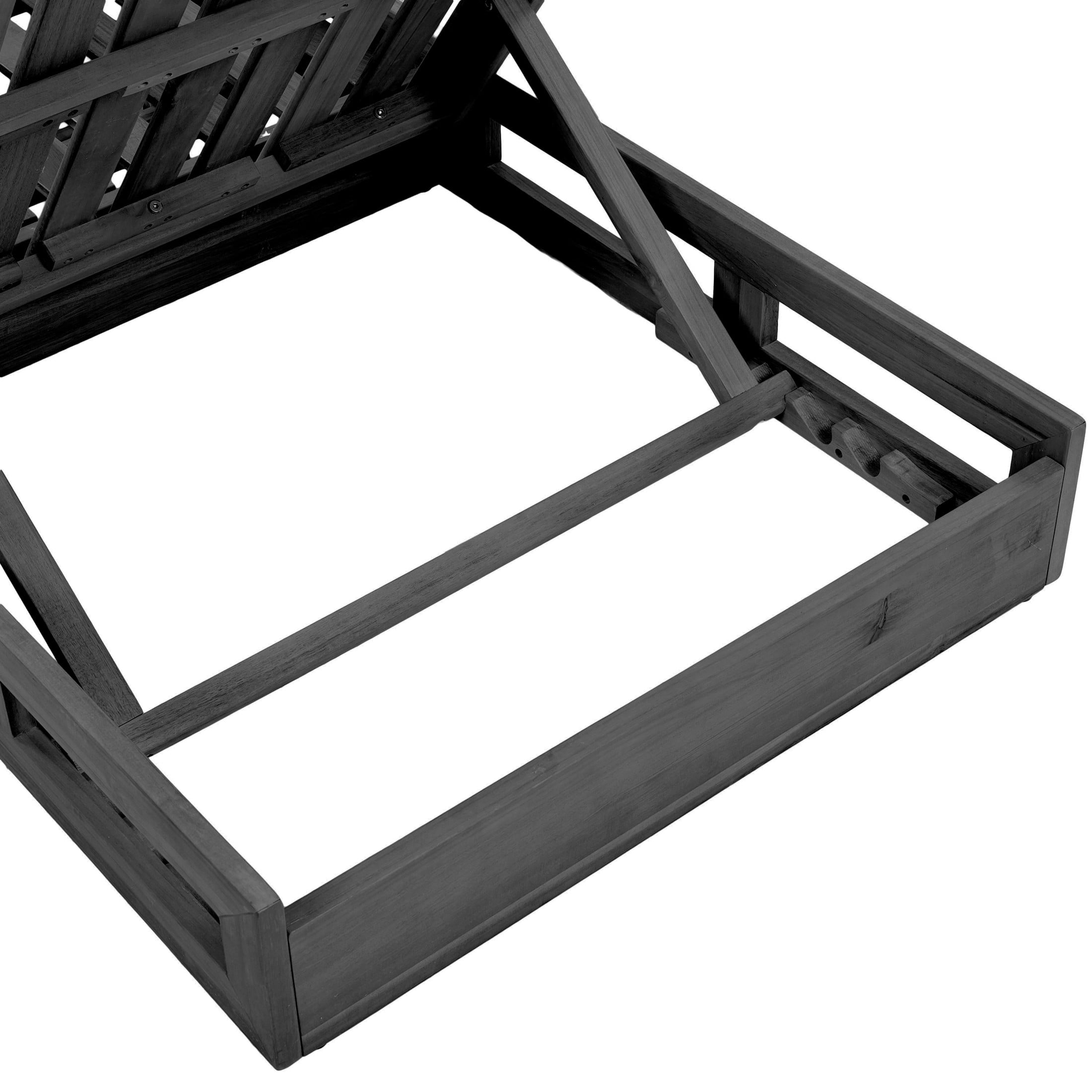 Christopher Knight Home 79" Adjustable Outdoor Chaise Lounge with Water-Resistant Cushion, Black+Cream