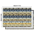 thumbnail image 6 of Blue Pioneer Flower Striped Pattern Summer Placemats Table Placemats Set Of 4-Linen Kitchen Washable Placemats Table Mats 11.8"x17.7" Non-Slip Heat Resistant, 6 of 6