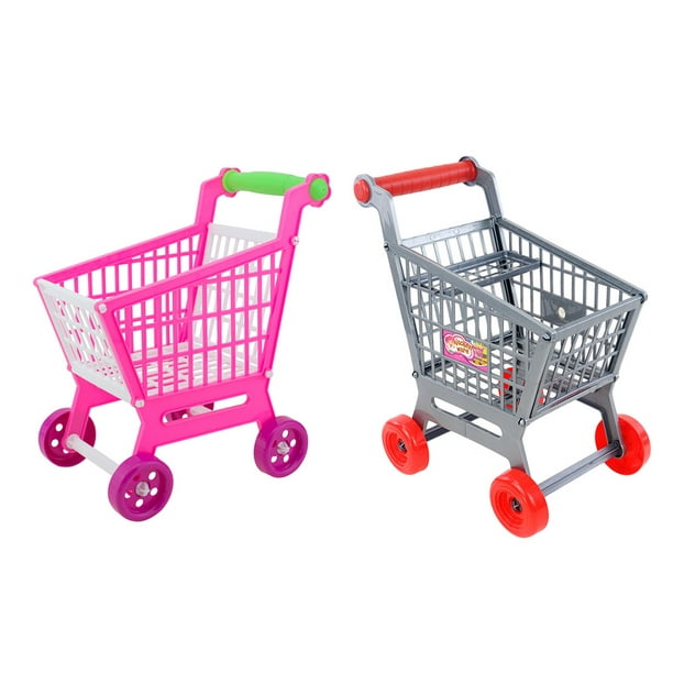 2 ensembles Mini panier enfants chariot d'épicerie chariot jouet pour enfant  enfants 