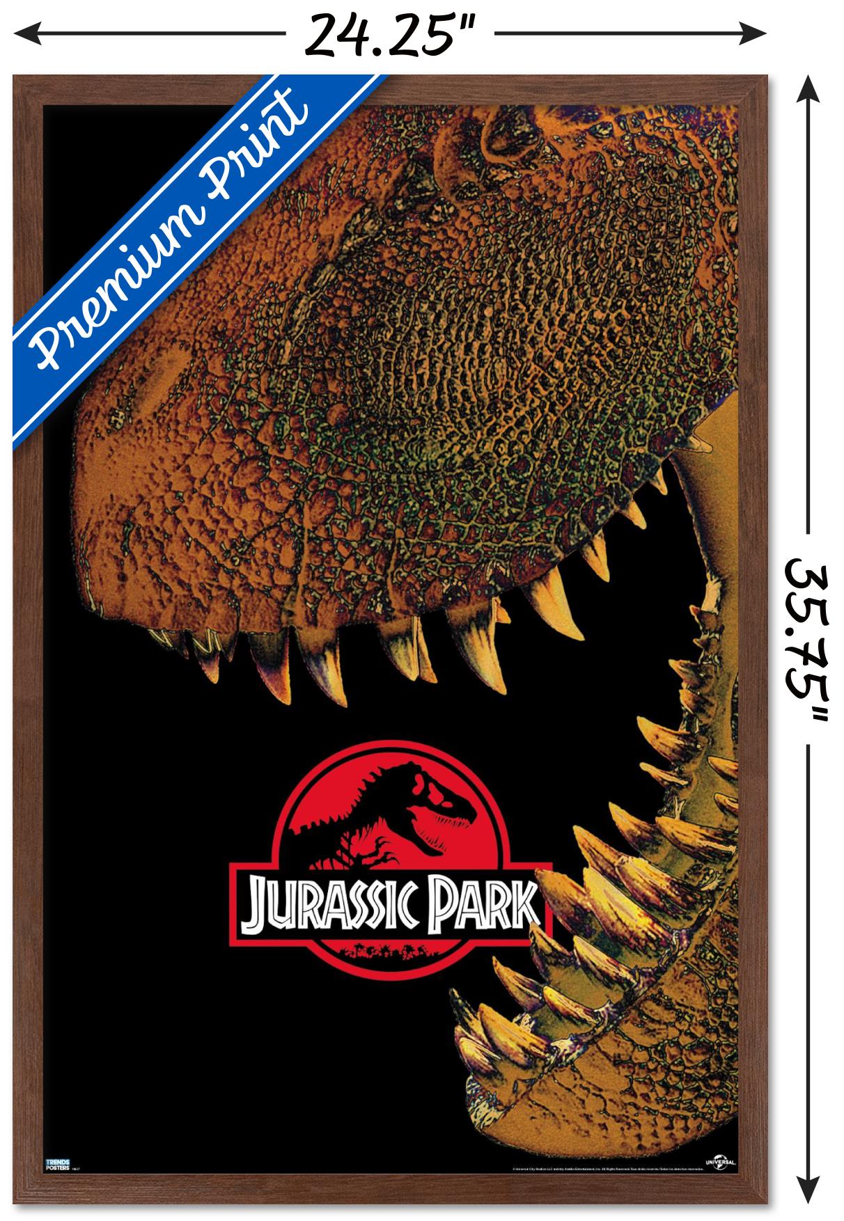 Jurassic Park - Bite Wall Poster, 22.375" x 34", Framed