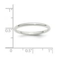 thumbnail image 2 of 10k White Gold Solid Polished Lightweight 2mm Standard Comfort-Fit Band Size 10 Ring Ring for Women and Men, 2 of 2