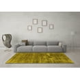 thumbnail image 3 of Ahgly Company Indoor Square Oriental Yellow Industrial Area Rugs, 3' Square, 3 of 4