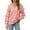 Pink, variant on Women's V Neck Long Sleeve Shirts Loose Fit Tunics Ruffles off Shoulder Waffle Knit Solid Color Tops Fall Tee Blouse (XL, Pink)