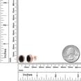 thumbnail image 4 of Gem Stone King 5.48 Ct Oval Black Sapphire 18K Rose Gold Plated Silver Earrings, 4 of 5