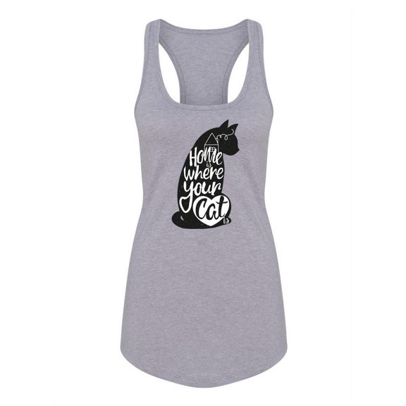 Where Your Cat Is Racerback Tank Women -Image by Shutterstock, Female Medium