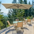 thumbnail image 3 of ACEGOSES 10x7ft Aluminum Frame Outdoor Patio Shade Market Rectangle Umbrellas with a Crank and Sturdy Ribs,Sand Brown, 3 of 9