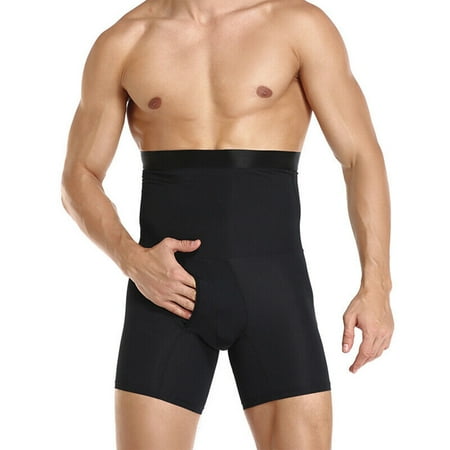 

POP CLOSETS Tummy Trimmer Girdle Pants Shapewear for Men High Waist Control Shorts Slimming Boxer Brief Anti-Curling Underwear Body Shaper