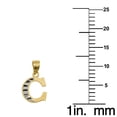 thumbnail image 2 of Precious Stars 14k Pendentif Initiale en Or Bicolore en Forme de Diamant 'C', 2 of 4