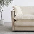 thumbnail image 4 of Beige Chenille 4 - Seater Sectional | Easy to Re - assemble for Various Needs | Relax with Cushioned Backrest and Seat, 4 of 6