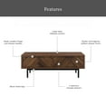 thumbnail image 4 of Better Homes and Gardens Wyatt Geo Modern Rectangular Wood Coffee Table with Storage, Walnut Brown, 4 of 13