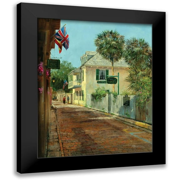 Bansemer, Roger 12x14 Black Modern Framed Museum Art Print Titled - Ximenez-Fatio House