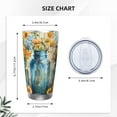 thumbnail image 4 of KLL Rustic Blue Vase Blossoms Print 40oz Stainless Steel Insulated Car Cup with Spillproof Lid - Keep Your Drink Hot or Cold on the Go-Straw Three-piece Set, 4 of 8