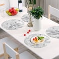 thumbnail image 6 of Ryvnso Peony Flower Bird Drawn Round Plate Mats Dining Table Placemat Set of 4 for Holiday Decoration, 6 of 7
