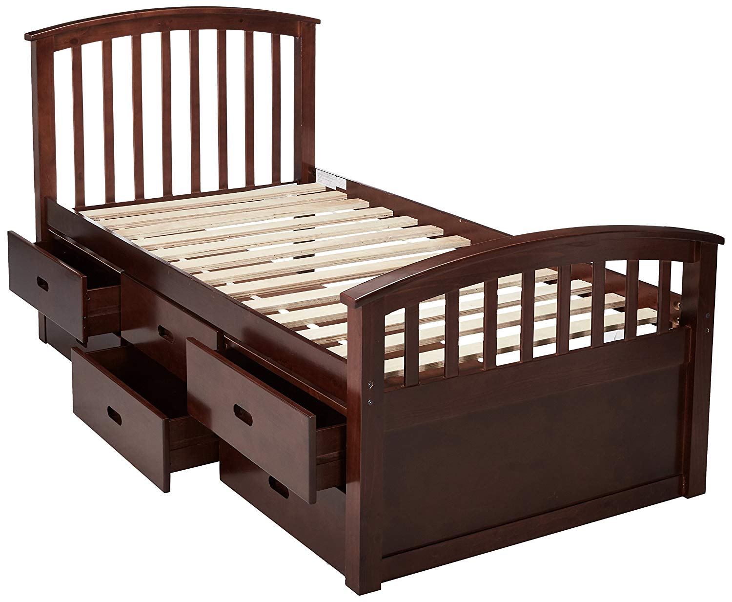 Donco Kids 6 Drawer Storage Bed, Dark Cappuccino, Twin - image 4 of 5