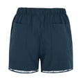 thumbnail image 5 of vigerkar Womens Casual Shorts Comfy Elastic Waist Drawstring Pocket Shorts Pants Navy, S, 5 of 9
