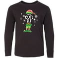 thumbnail image 3 of Inktastic Funny Christmas I'm the Cute Elf with Shoes and Hat Long Sleeve Youth T-Shirt, 3 of 5